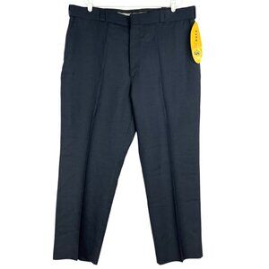 Flying Cross Men's Regular Fit Classic Style Navy Dacron Pants Size 44x30 NWT‎